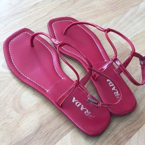 PRADA Sandals Red Size 6